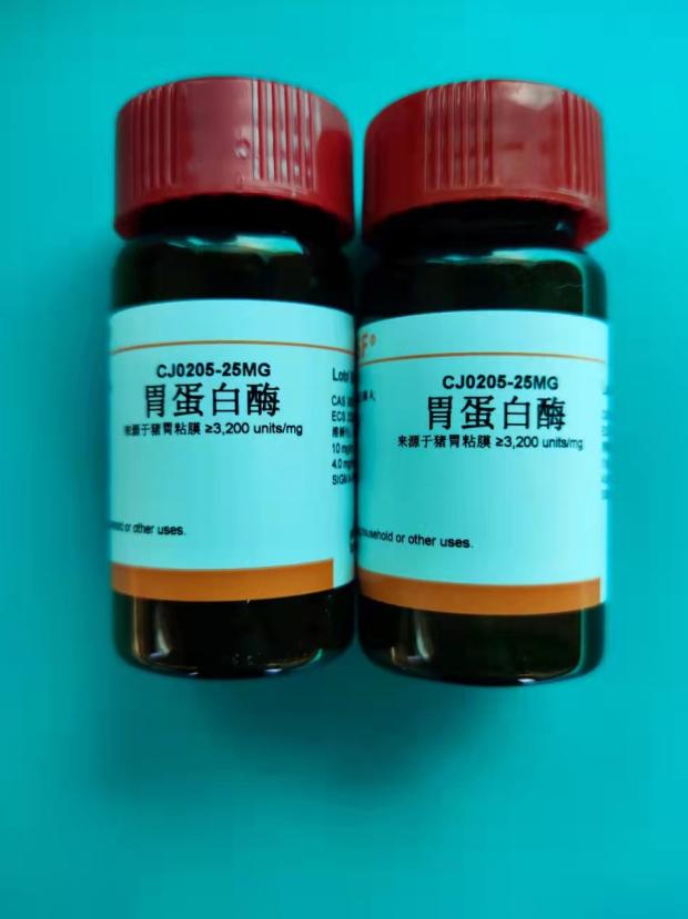 试剂/胃蛋白酶A 来源猪胃粘膜/胃液素/9001-75-6≥3,200u/mg